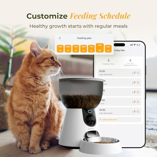 ARENTI Smart Cat Feeder & Water Fountain Bundle – 4L Automatic Pet Feeder with Camera + Hygienic Cat Fountain + 4PCS Replacement Filters