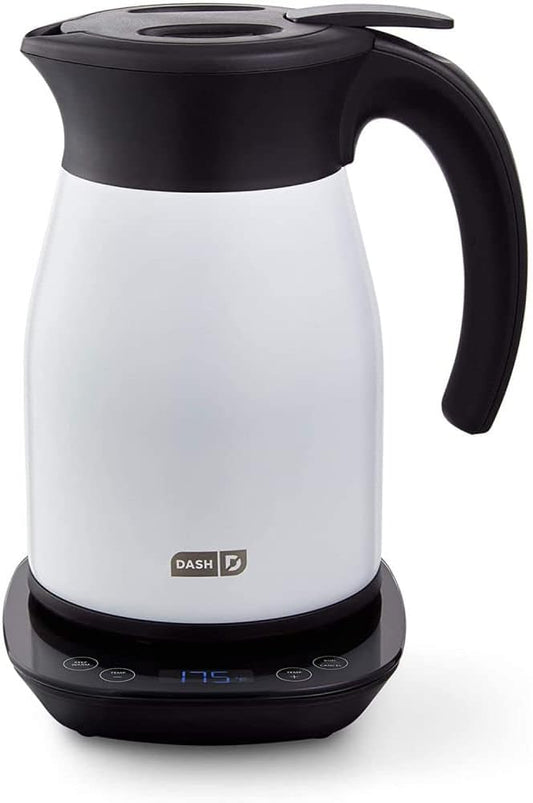 Dash Insulated Electric Kettle, 1.7L Stainless Steel Tea Kettle with Temperature Control, Keep Warm, Digital Display, Cool-Touch Exterior, Hot Water for Tea & Coffee, 1500W