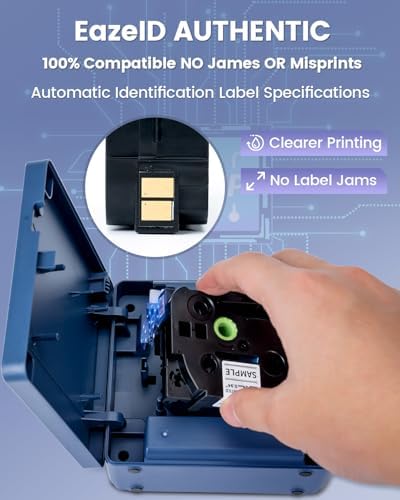 1 Inch Label Maker with 5PK 18mm Tapes, 24mm Label Maker Large Print Rechargeable, Bluetooth Labeler Thermal Transfer Printer Print Labels-Waterproof 9mm~24mm, P780BT for Home Office Business
