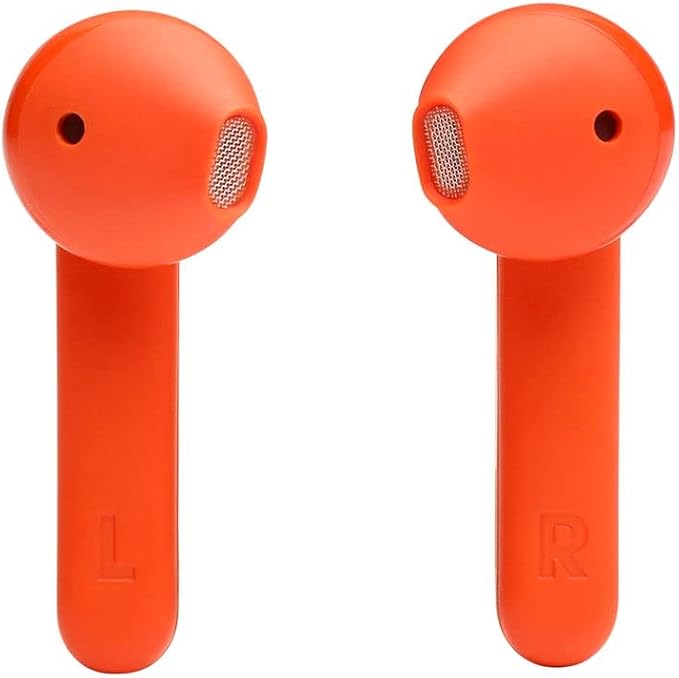 JBL Tune 225TWS True Wireless Earbud Headphones - JBL Pure Bass Sound, Bluetooth, 25H Battery, Dual Connect, Native Voice Assistant (Ghost Orange)