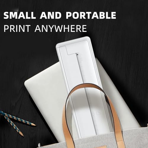 Dpofirs A4 Thermal Portable Bluetooth Monochrome Printer, Inkless, for Travel, Compatible with Android iOS