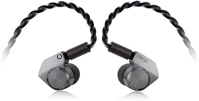 ORIVETI bleqk Dynabird Wired IEM Earbuds, 9.2mm Beryllium Dynamic Driver, Deep Bass HiFi in-Ear Monitors, Detachable 2-Pin Audiophile & Gaming Earphones