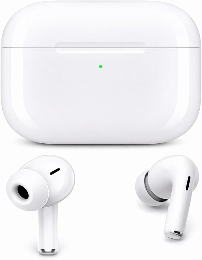 Wireless Earbuds (2nd Gen), Active Noise Cancellation, Bluetooth 5.3, High-Fidelity Sound, IPX7 Waterproof, 40-Hour Playtime, Wireless in-Ear Ear Buds Pro 2 for Apple iPhone/Android, White