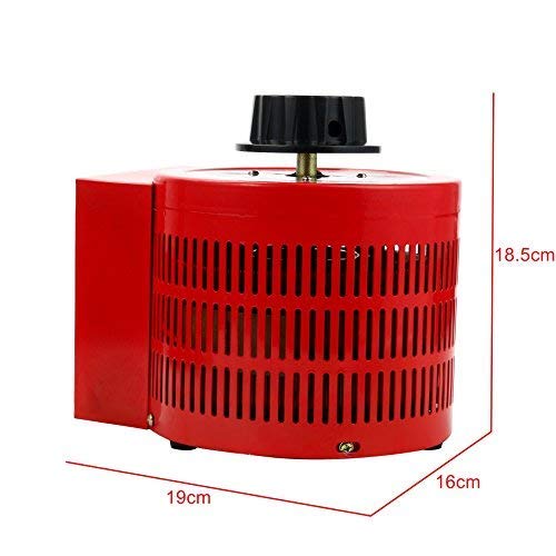 YaeCCC 2000VA Variable Transformer Voltage Regulator Transformer Converter Auto Variable,20Amp Variable Transformer,110V Input 0-130V Output AC Voltage Regulator,4 Extra Fuses