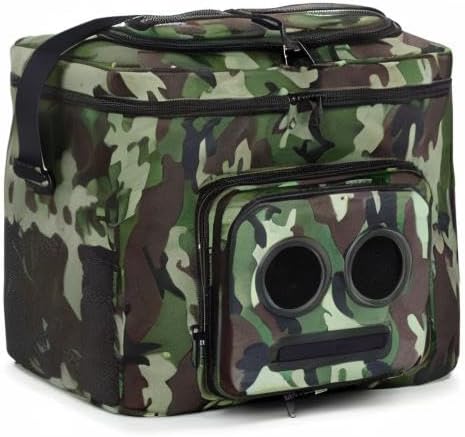 THE #1 Cooler with Speakers on Amazon. 20-Watt Bluetooth Speakers for Parties/Festivals/Boat/Beach. Rechargeable, Works with iPhone & Android (Camo)