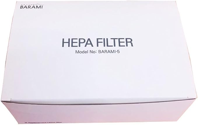Replacement HEPA filter (6EA) for BARAMI-5 Portable Air Purifier [3M uses MERV-18 raw paper]