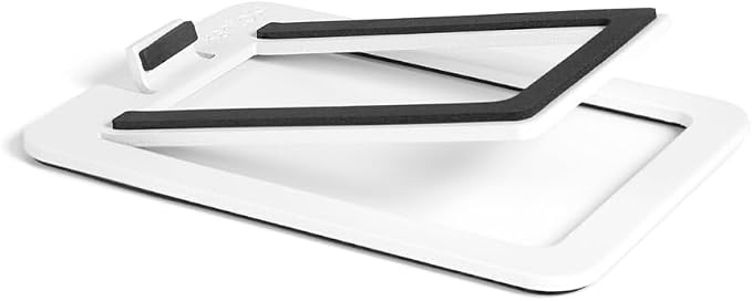 Kanto S2 Tilted Desktop Speaker Stands for Small Speakers & Compact 2”-3” Studio Monitors | Supports 6 lbs | Damping Foam Padding | White, Pair