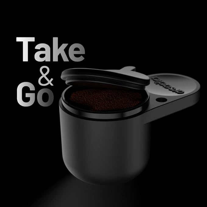 Arcadia Go Rechargeable Portable Turkish Coffee Maker – USB-C Powered, Compact & Cordless, Ideal for Outdoors, Travel, Camping, Office & Home Brewing (Night Black)