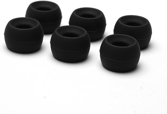 Divinus Velvet Wide Bore Silicone Eartips for 4-6mm Nozzle, Replaceable IEM Earbud Tips with Enhanced Sound Quality and Comfort (MS(3 Pairs))