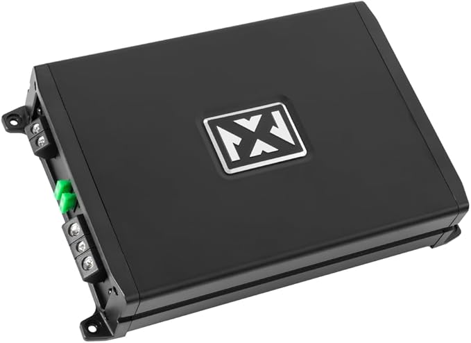 NVX NPKG212 1000W MAX (500W RMS) Loaded Dual 12" Subwoofer with Slot Ported Enclosure and Monoblock Amplifier with Remote Bass Knob