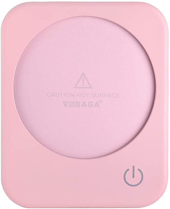 VOBAGA Mug Warmer & Coffee Mug Warmer with 4 Hours Auto Shut-Off, Coffee Warmer Plate for Office Home Desk Use with 3 Temperature Settings, Cup Warmer for Cocoa, Tea, Milk, Water, Coffee Gifts(No Cup)