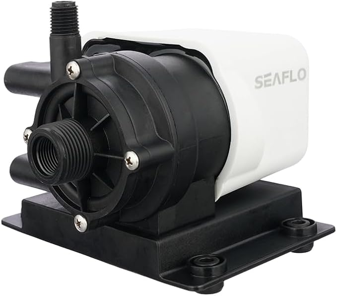 SEAFLO 250 GPH Marine Air Conditioning Pump 230V, 5 GPM Magnetic Drive Circulation Pump, 13 ft Head, Continuous Duty HVAC Pump for AC Systems up to 10,000 BTU, 4-Year Warran