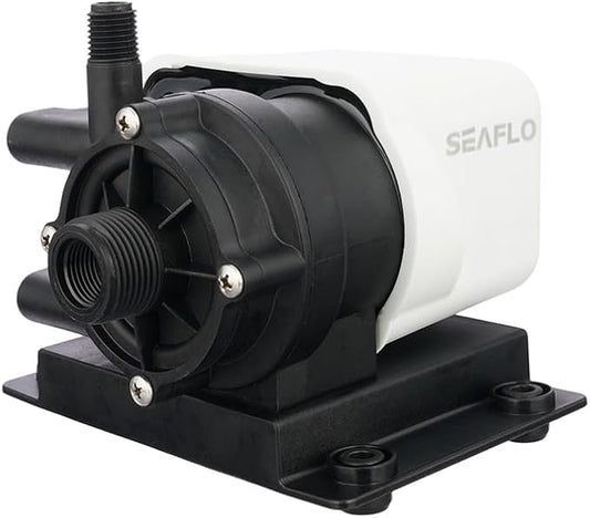 SEAFLO 250 GPH Marine Air Conditioning Pump 230V, 5 GPM Magnetic Drive Circulation Pump, 13 ft Head, Continuous Duty HVAC Pump for AC Systems up to 10,000 BTU, 4-Year Warran