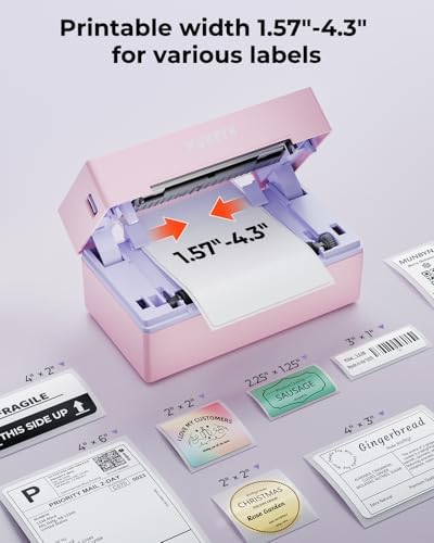 130B Bluetooth Thermal Label Printer+4"x6" Direct Thermal Shipping Labels