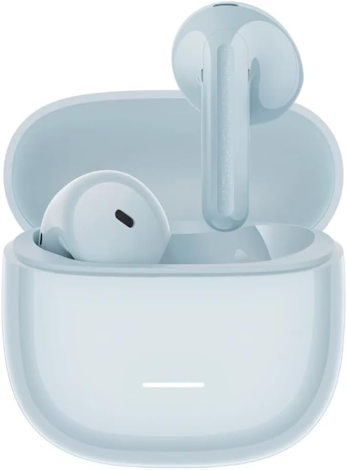 XIAOMI Redmi Buds 8 Active, Wireless Earphones with Semi-in-Ear Design, 14.2mm Titanium Diaphragm Drivers, Bluetooth 5.4, 37H Long Battery Life, Dual Mic AI Noise Cancellation, Google Fast Pair, Blue