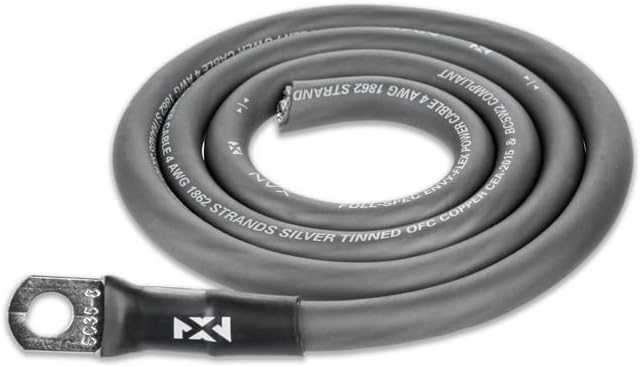 NVX True 4 Gauge AWG 100% OFC Complete Amplifier Wiring Kit with 5/6-Channel RCA Cable - XKIT46
