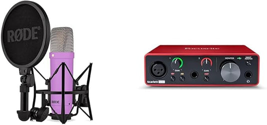 RØDE NT1 Signature Large-Diaphragm Condenser Microphone Bundle with Focusrite Scarlett Solo 3rd Gen USB Audio Interface