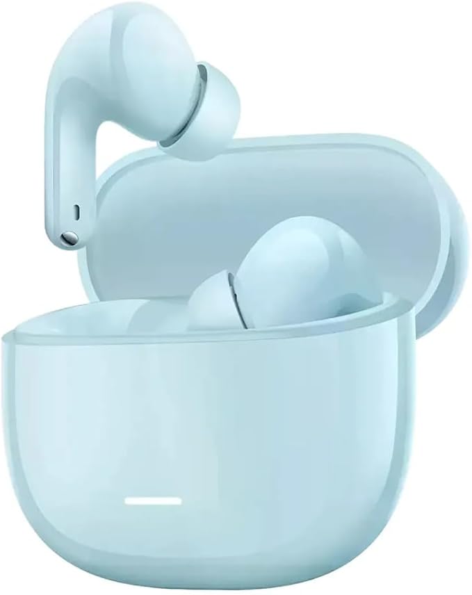 XIAOMI Redmi Buds 8 Active, Wireless Earphones with Semi-in-Ear Design, 14.2mm Titanium Diaphragm Drivers, Bluetooth 5.4, 37H Long Battery Life, Dual Mic AI Noise Cancellation, Google Fast Pair, Blue