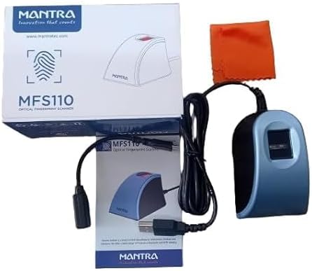 Mantra MFS 110 L1 Biometric Single Fingerprint Scanner | Aadhaar Authentication Device | Latest Updated RD Service | High Securety and Fast scanning | Reliable and Durable