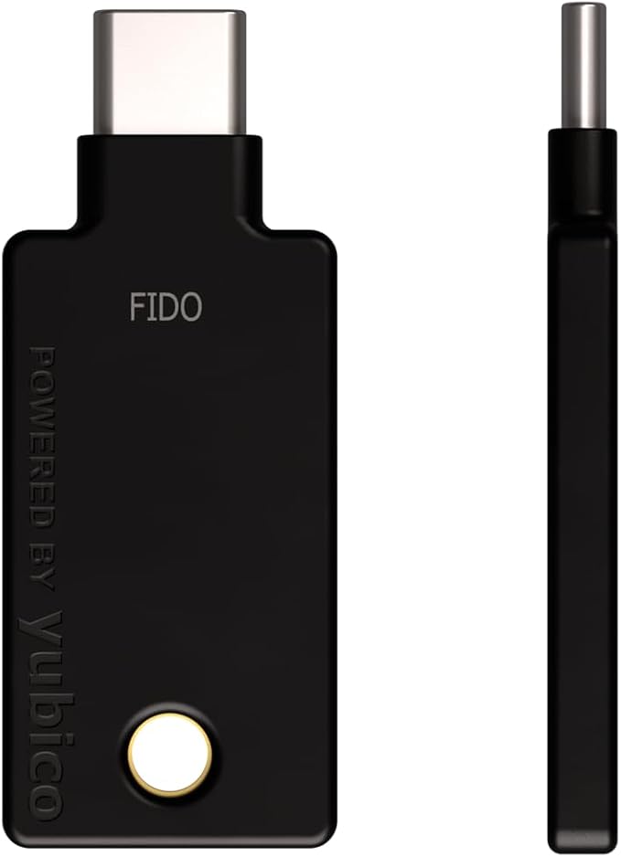 Yubico - Security Key C NFC - Basic Compatibility - Multi-Factor authentication (MFA) Security Key and passkey, Connect via USB-C or NFC, FIDO Certified (Pack of 2)