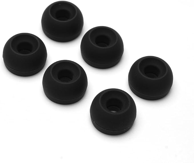 Divinus Velvet Wide Bore Silicone Eartips for 4-6mm Nozzle, Replaceable IEM Earbud Tips with Enhanced Sound Quality and Comfort (L(3 Pairs))