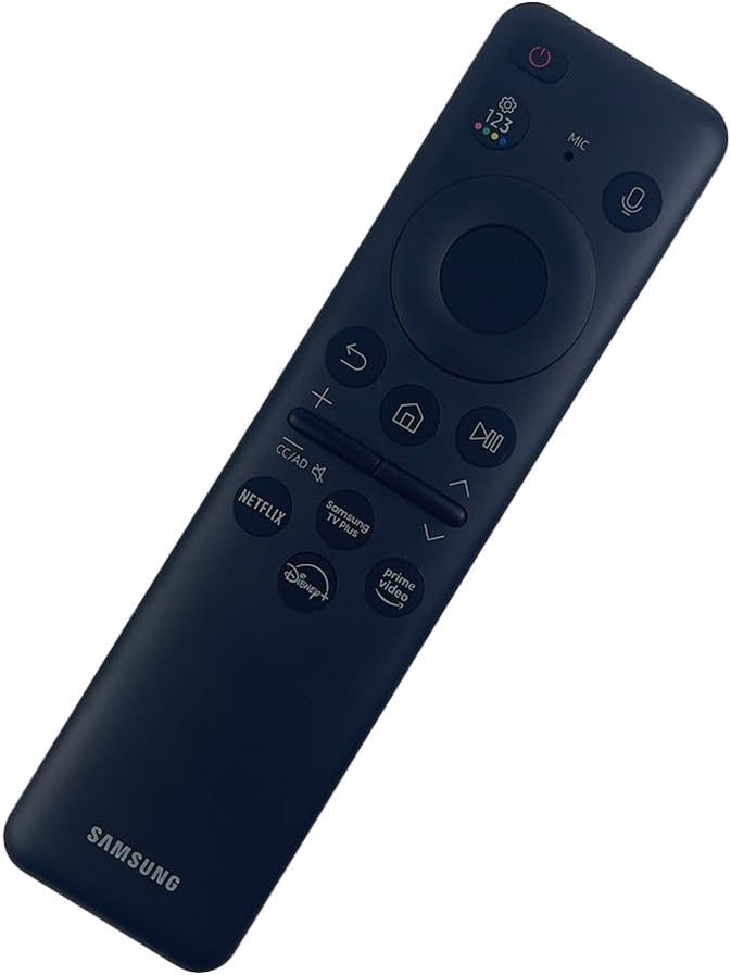 Original Samsung BN59-01455A Solar Voice Remote Control for Samsung Smart TVs, Compatible with The Frame NEO QLED Series 4K Includes Netflix, Prime Video & Disney+ Shortcuts
