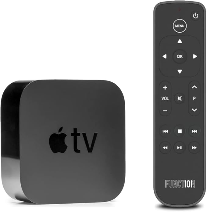 Function101 Button Remote for Apple TV (Bluetooth Edition) — Apple TV Replacement Remote for Apple TV 4K & All Models | Bluetooth + Infrared | Traditional Button Layout | 2 AAA Batteries Included