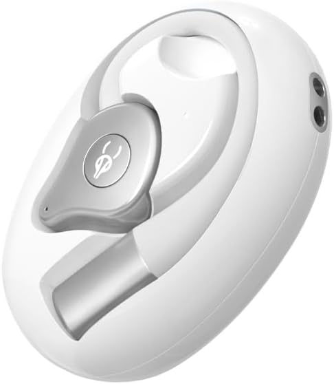 Sabbat Q12 Jurassic-Themed Open-Ear Bluetooth 5.4 Headphones, Ear-Hook Wireless Earbuds, Non-in-Ear Sport Running Earphones, High-Fidelity Sound, Noise Cancelling, 2026 (Blast Silver)