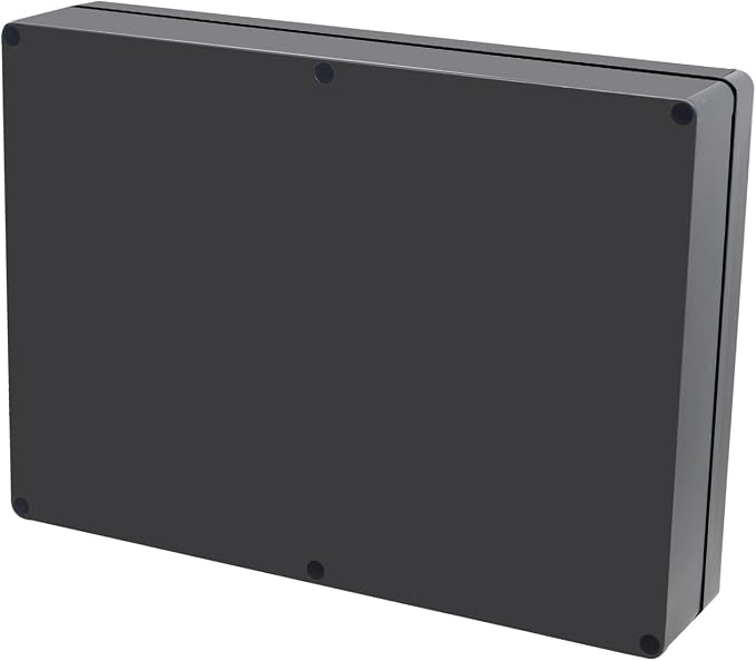 Project Box IP65 Waterproof Junction Box ABS Plastic Black Electrical Boxes DIY Electronic Project Case Power Enclosure 11.42x8.27x2.48 inch (290 x 210 x63 mm)