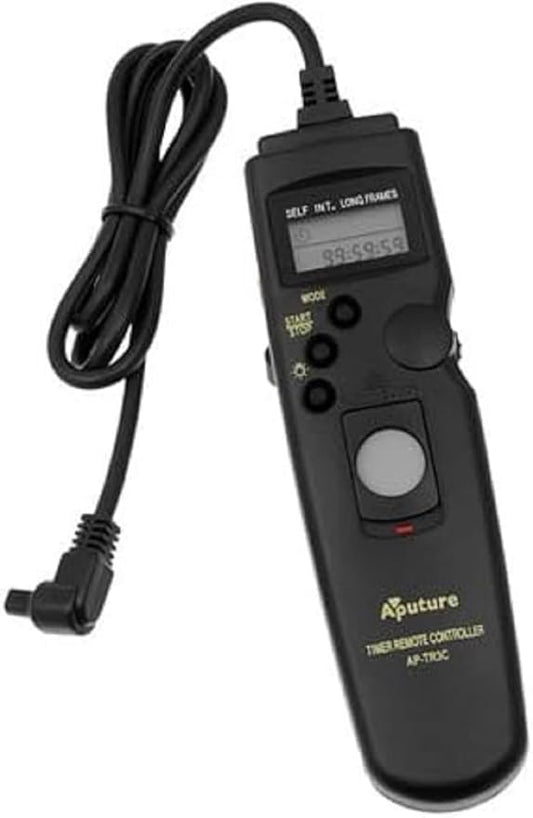 Aputure Remote Shutter Release Timer/Intervalometer - 3C Camera Remote for Professional Canon Cameras (Replaces Canon's RS 80-N3)