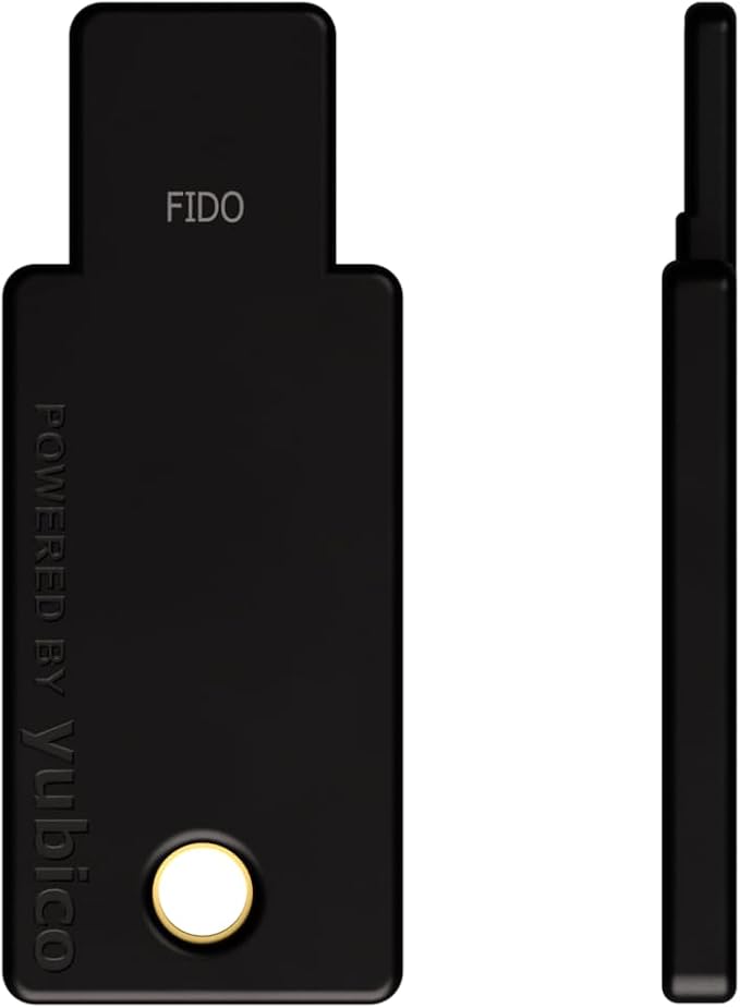 Yubico - Security Key NFC - Basic Compatibility - Multi-Factor authentication (MFA) Security Key, Connect via USB-A or NFC, FIDO Certified (Pack of 2)