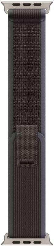 Apple Watch Band - Trail Loop (49mm) - Blue/Black with Rugged Titanium Finish - S/M