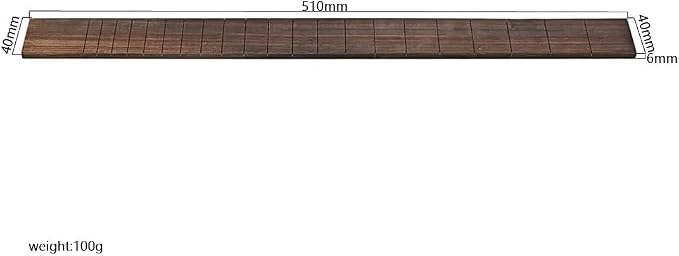 Guitar Fretboard With 21 Frets Maple Fingerboard for 3 String Cigar Box Guitar Replacement (Rosewood)，1Pcs