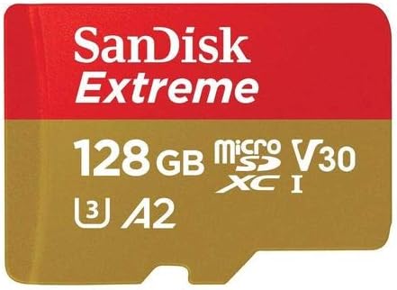 SanDisk Micro SDXC 128GB Extreme Memory Card (2 Pack) Works with DJI Drone Series Mini 4 Pro (SDSQXAA-128G-GN6MN) V30 A2 4K UHD UHS-I Bundle with (1) Everything But Stromboli MicroSD Card Reader