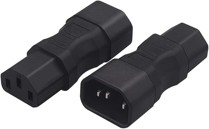 (10Packs C14 to C13 Adapter, Connects Computers, Servers, Printers, Monitors and More