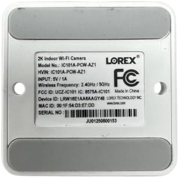 Lorex Connect 2K Indoor Wi-Fi Camera | New APP | Color Night Vision | Person & Face Recognition | Versatile Mounting | 2-Way Talk | 24/7 Recording | Privacy Mode | Local SD or Cloud Storage Option