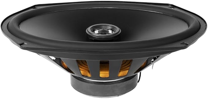 NVX® ESP69 6x9 E-Series 2-Way Coaxial Car Speakers, 480W Peak (160W RMS), 13mm PEI Dome Tweeters, Polypropylene Cone, Rubber Surround, 4 Ohm, Easy Installation for Cars/Trucks (Pair)