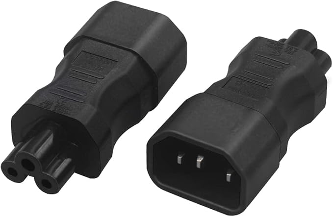 (10Packs IEC 320 C14 to C5 AC Adapter,C14 Socket to C5 Plug Power Adapter,2.5A-10A/110V-250V