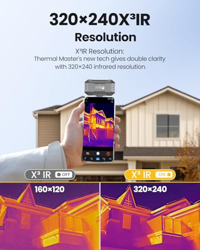 Thermal Master P1 with Type-C to Lightning Adapter, Thermal Camera for iPphone and Android