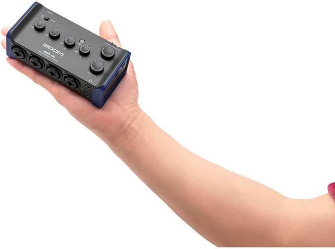 Zoom AMS-44 USB Audio Interface, 4 Inputs, 4 Outputs, Direct Monitoring, for Recording and Streaming on PC, Mac, iOS, and Android Bundle with MDR-7506 Professional Stereo Headphones + More