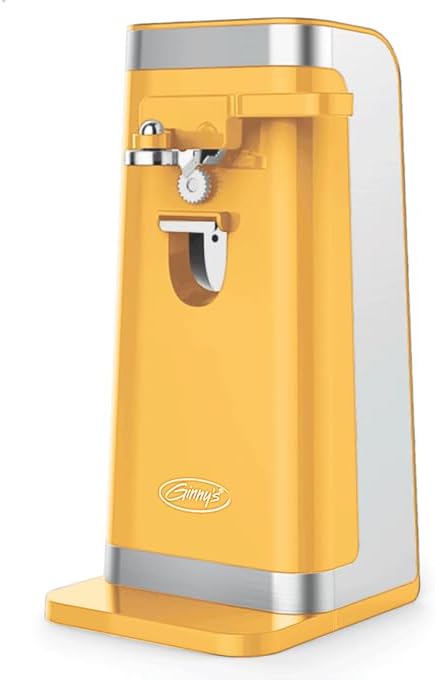 Montgomery Ward Ginny's 50W Electric Can Opener with Stainless Steel Blade and Knife Sharpener (Golden Honey)