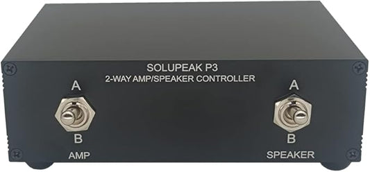 P3 2-WAY AMP Amplifier to 2 Pair of Speakers Selector Switch Switcher Splitter Combiner box 2 IN 2 OUT