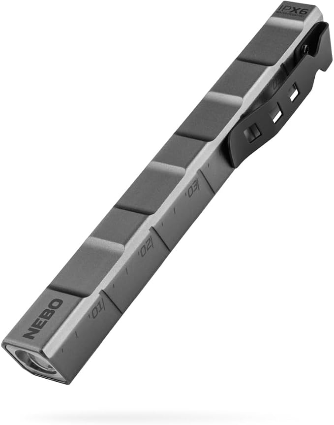 NEBO Edge 800 Pen Light | 800 Lumen Rechargeable LED Flashlight with Defensive Strobe, USB-C Rechargeable, Water-Resistant, Pocket Clip, Tactical Inspection Light for Mechanics, Technicians & EDC