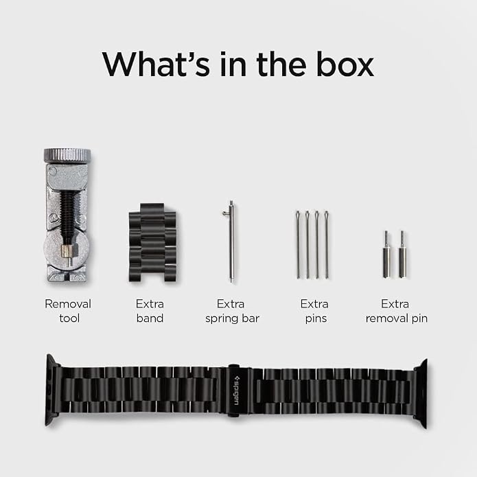 Spigen for Apple Watch Band, Modern Fit Compatile with Ultra 3/2/1 49mm, Series 11/10 46mm, 9/8/7 45mm, SE3/SE2/SE/6/5/4 44mm, 3/2/1 42mm Premium Business Wristband Strap