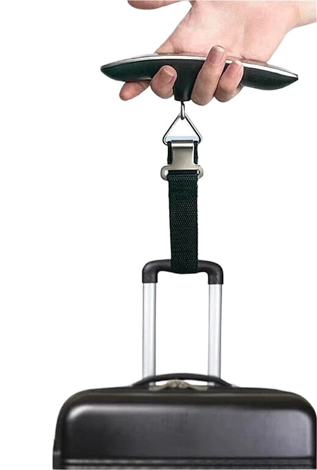 4pcs Portable Stainless Steel Hand Luggage Electronic Scale - 50kg/10g, Digital LCD Backlight