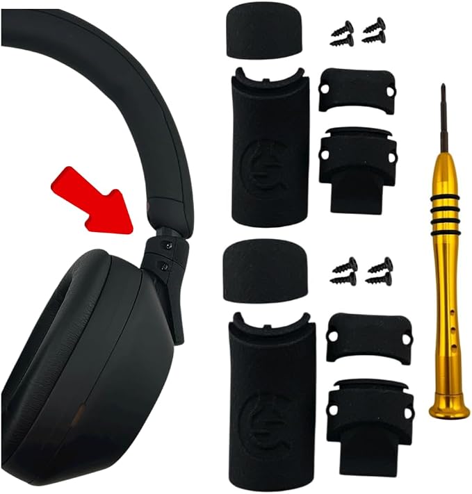 CS Repair Kit for Sony WH-1000XM5 XM5 Headphones Broken Headband/Swivel Replacement Parts (Black)