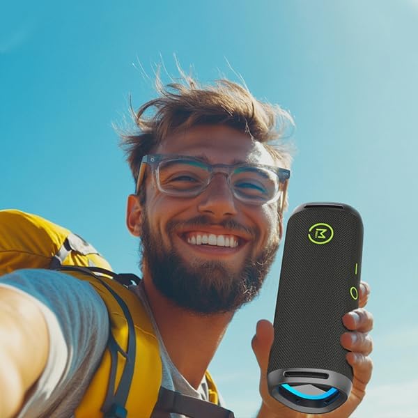 Morpheus 360 Sound Stage Pro – CES 2025 Award Winner, 35W Loud Portable Bluetooth 5.4 Speaker with Deep Bass, IP67 Waterproof & Dustproof, 20-Hour Battery, RGB Lights, TWS Dual Pairing & Built-in Mic
