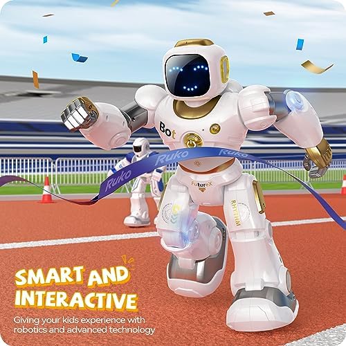 Ruko 1088 Gold Smart Robot and 18011 Black Gold Robot Dog Toy for Kids