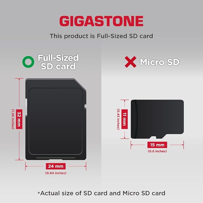 GIGASTONE 128GB SD Card 5-Pack, Camera Plus, UHS-I A1 V30 U3 SDXC Memory Card High Speed UHD Video Compatible with Digital Camera, with 5 Mini Cases
