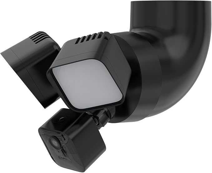 Holicfun Eave Mount for Ring Floodlight Cam Wired Plus/Pro, Blink Wired Floodlight Camera, and Wyze Floodlight Camera v2/Pro - Black